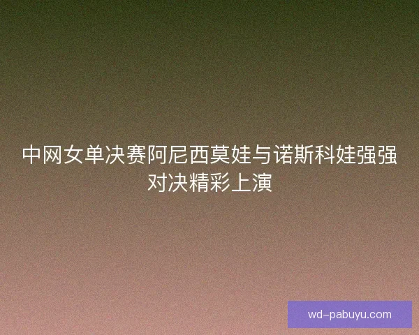 中网女单决赛阿尼西莫娃与诺斯科娃强强对决精彩上演